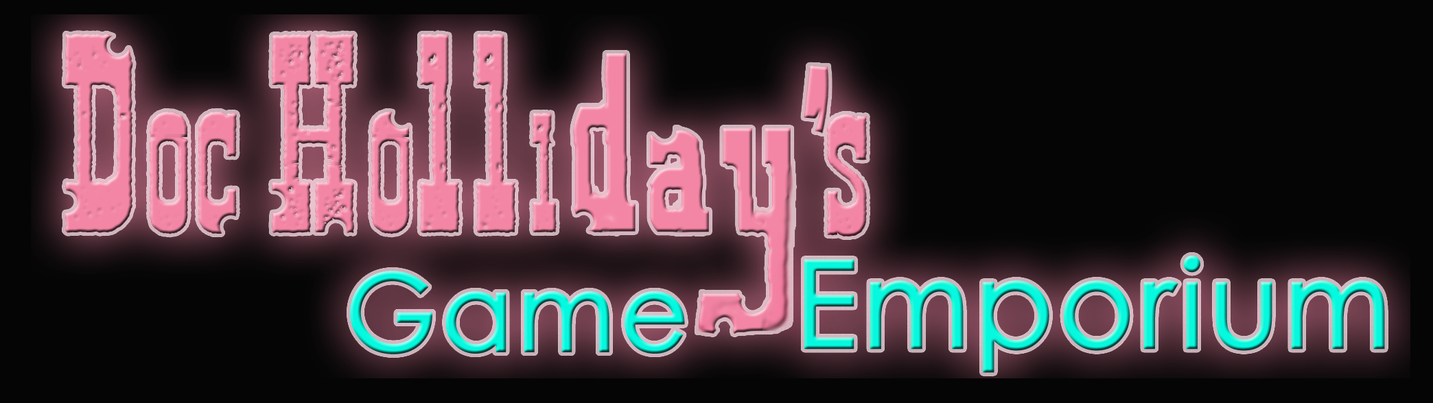 Doc Holliday's Game Emporium Neon Arcade Sign